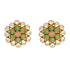 Tri Colour Bloom 925 Gold Plated Earrings