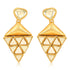 Triangle Polki Silver  Earrings