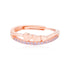 Triple Hearts White Stone Accent 925 Rose Gold Rings
