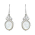 Triple Knott 925 Rhodium Plated Pearl Earrings