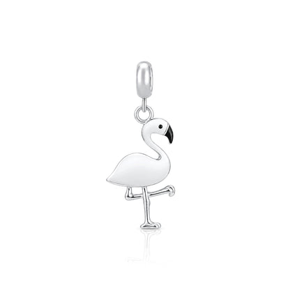Tropical Bird 925 Sterling Silver Charm Pendant