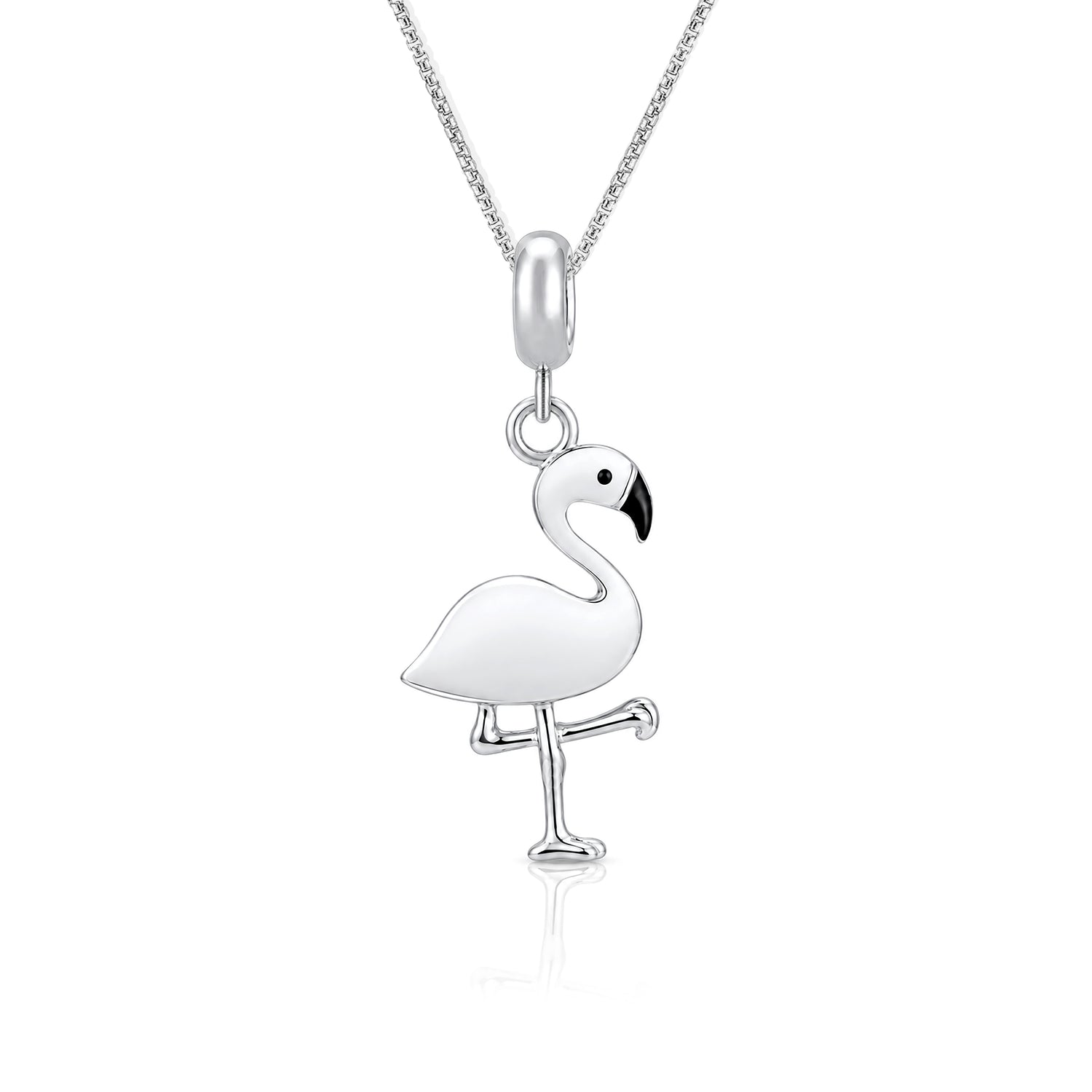 Tropical Bird 925 Sterling Silver Charm Pendant