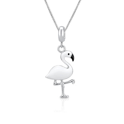 Tropical Bird 925 Sterling Silver Charm Pendant