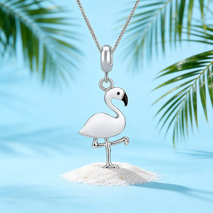 Tropical Bird 925 Sterling Silver Charm Pendant
