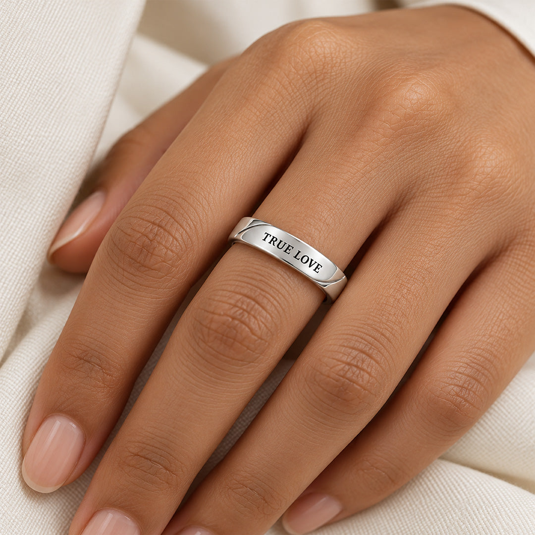 True Love Minimalist Sterling Silver Ring
