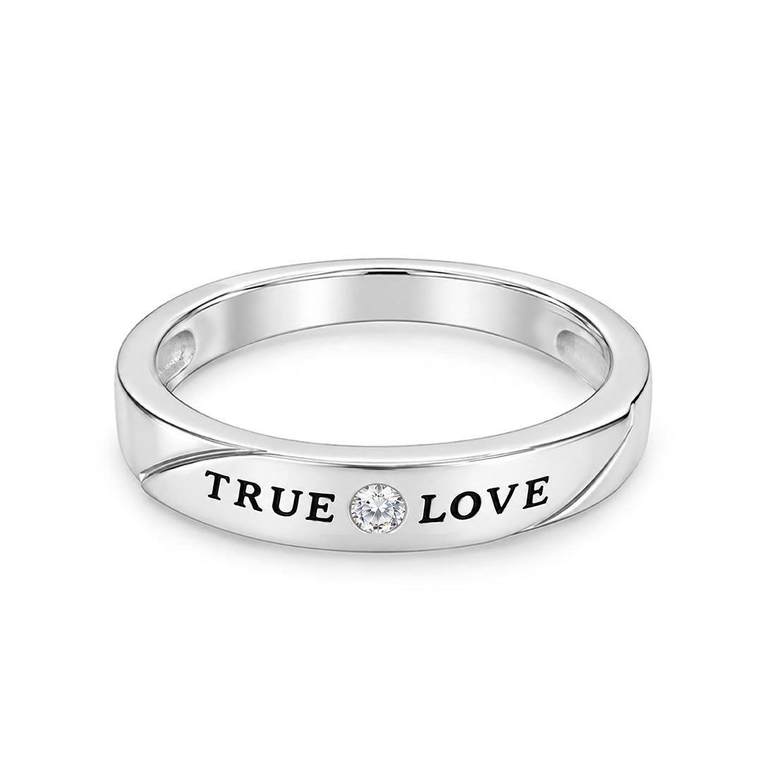 True Love Band Sterling Silver Ring