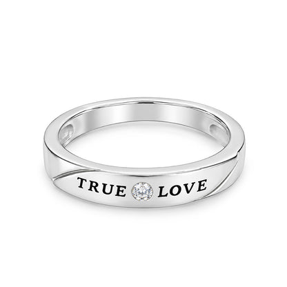 True Love Band Sterling Silver Ring