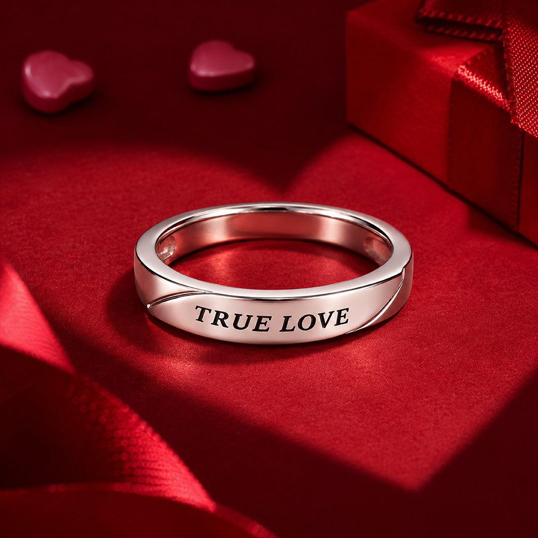 True Love Minimalist Sterling Silver Ring
