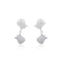 Tulip Sleek Stone Fusion Rhodium-Plated 925 Earring
