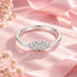 Twin Heart Cluster Sterling Silver Ring