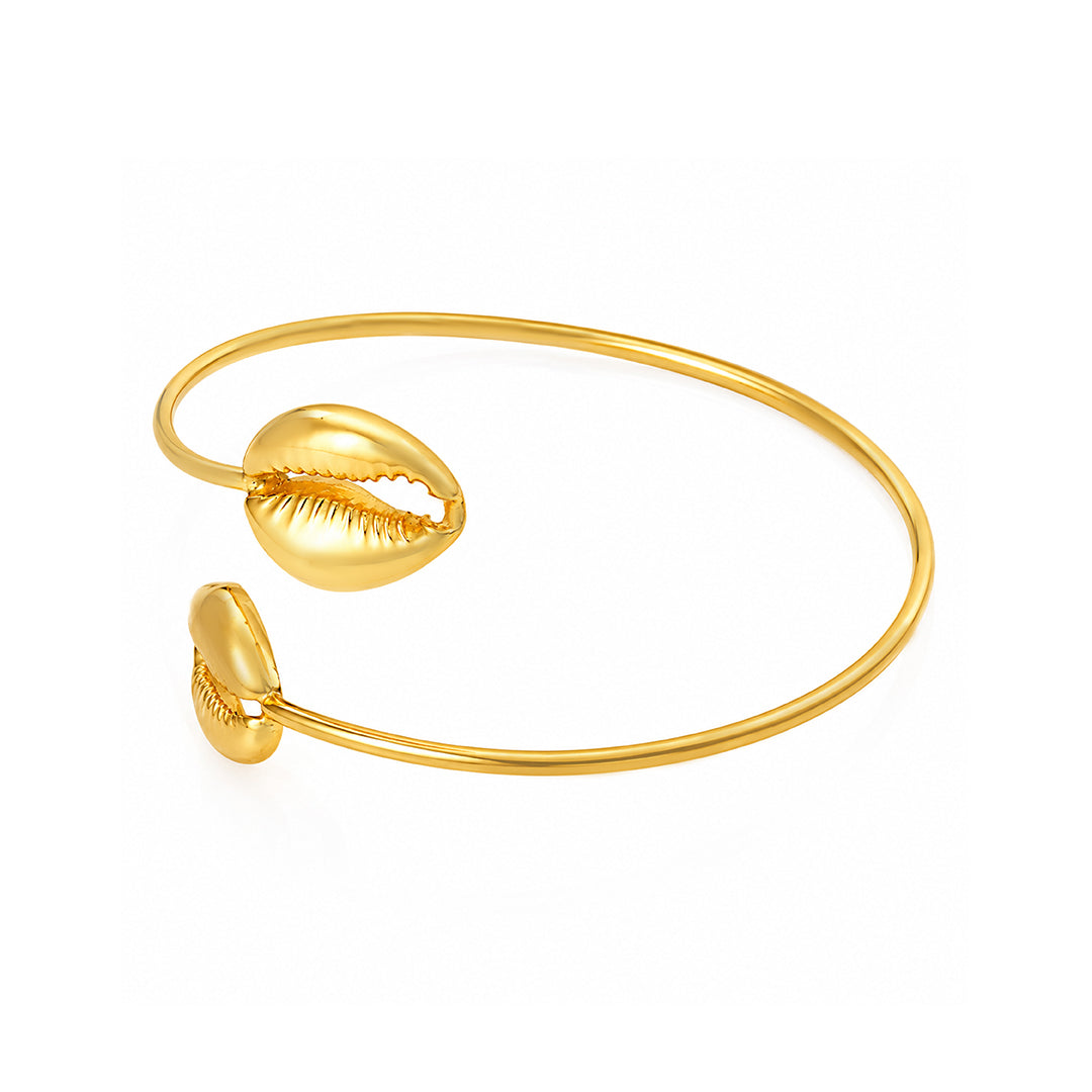 Twin Shell Harmony Golden Sculptural Modern Designer Kada