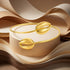 Twin Shell Harmony Golden Sculptural Modern Designer Kada