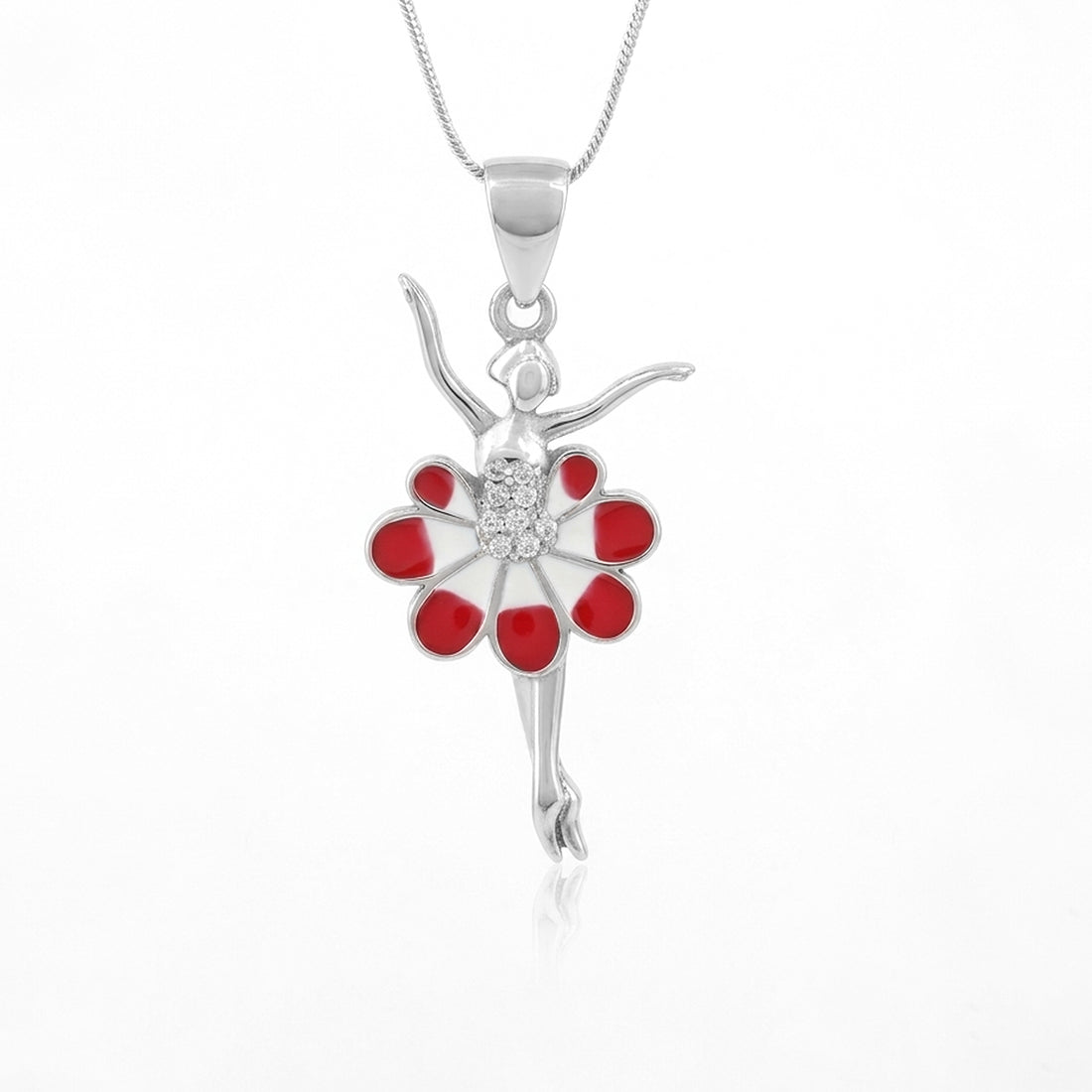 Twirling Ballerina Charm 925 Sterling Silver Pendant for Women
