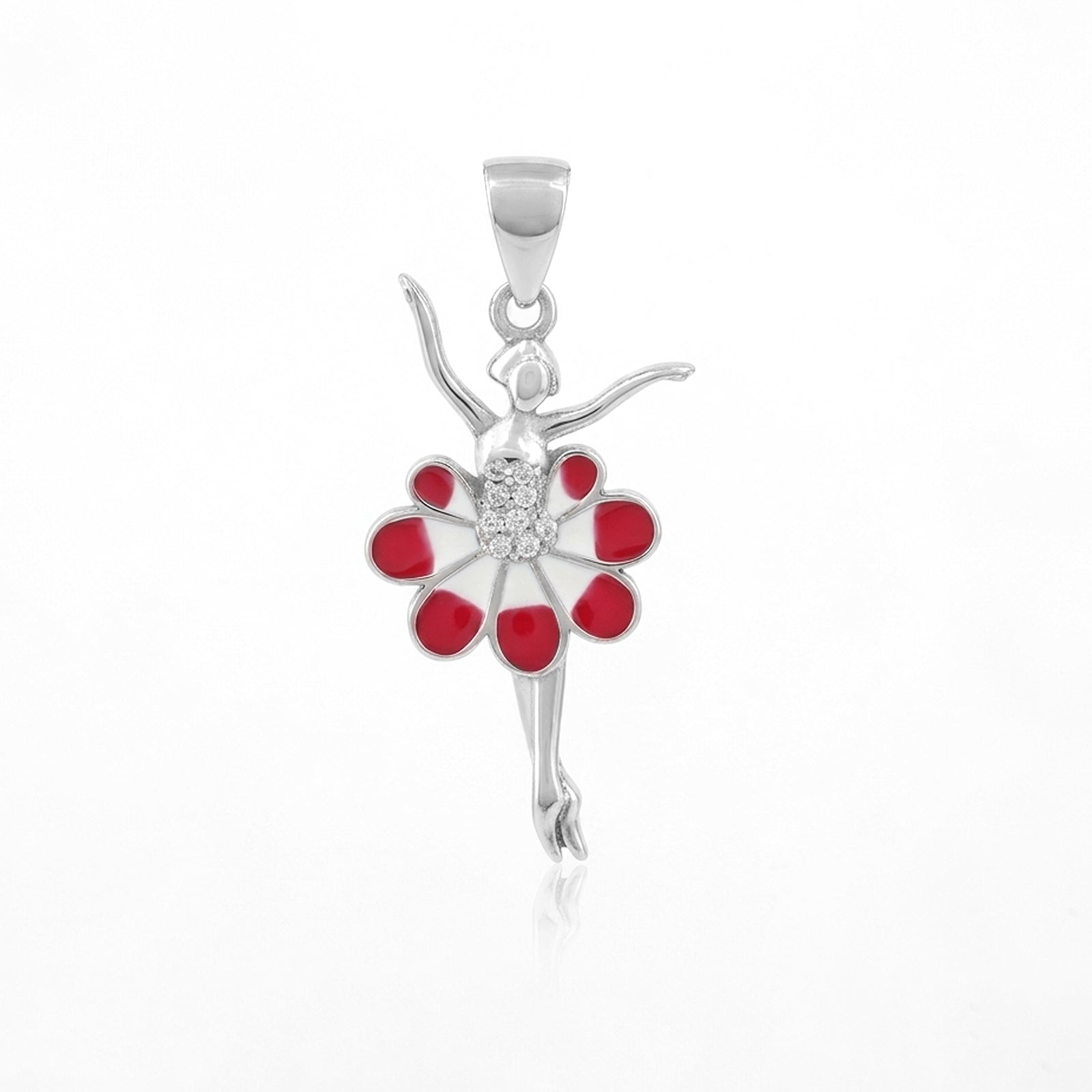 Twirling Ballerina Charm 925 Sterling Silver Pendant for Women
