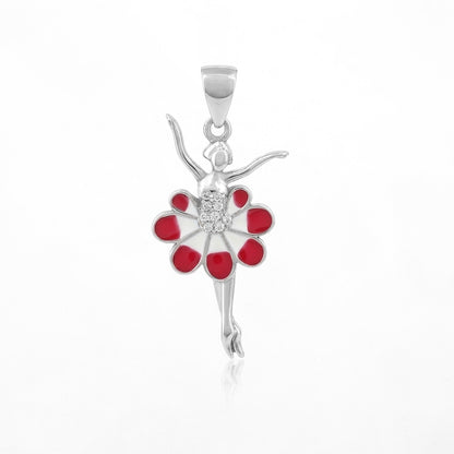 Twirling Ballerina Charm 925 Sterling Silver Pendant for Women