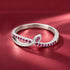 Twisted Pink Stone 925 Sterling Silver Ring for Women