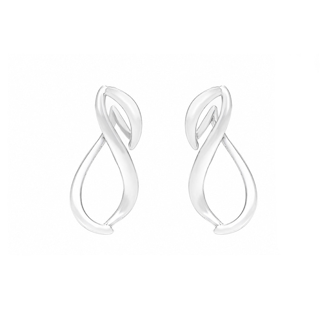 Twisted Teardrop Flow 925 Sterling Silver Statement Earrings
