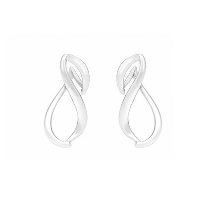 Twisted Teardrop Flow 925 Sterling Silver Statement Earrings