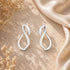 Twisted Teardrop Flow 925 Sterling Silver Statement Earrings
