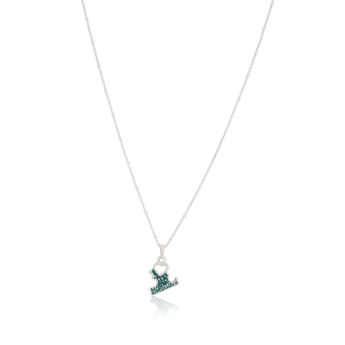 Unbreakable Bond Rhodium Love My Husband Chain Pendants
