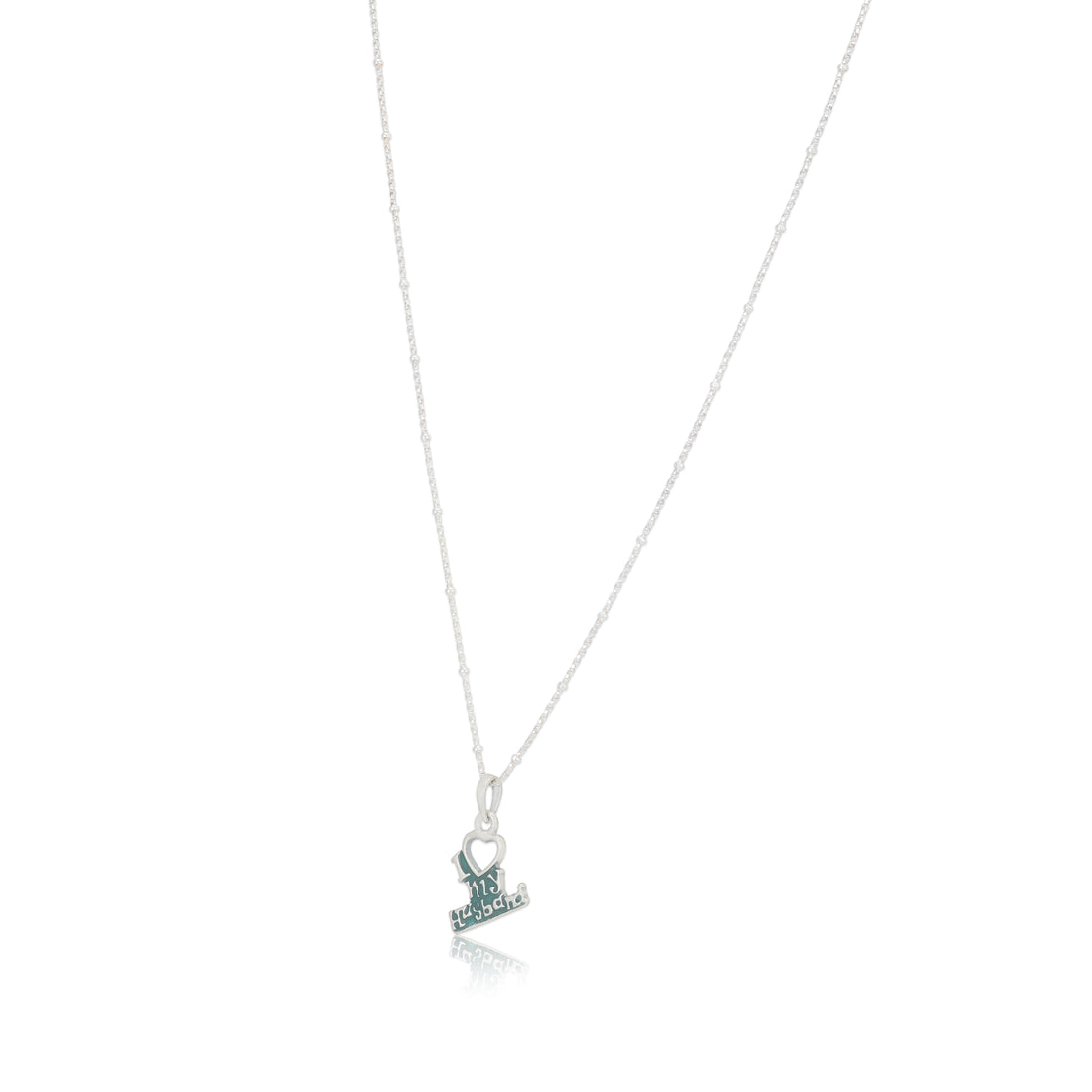 Unbreakable Bond Rhodium Plated Love My Husband Chain Pendants