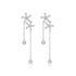 Unique Flow 925 Sterling Silver Dual Dangling Earring for Women