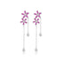 Unique Ruby 925 Sterling Silver Dual Dangling Earring for Women