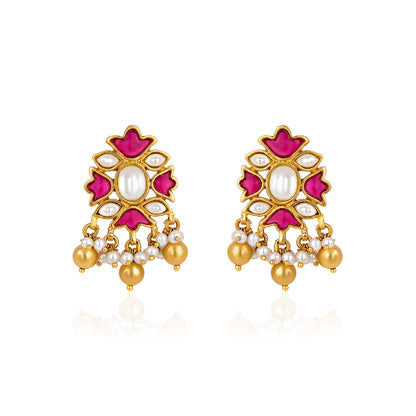 Antique Pink Pearl 925 Sterling Silver Earrings Vendi Select
