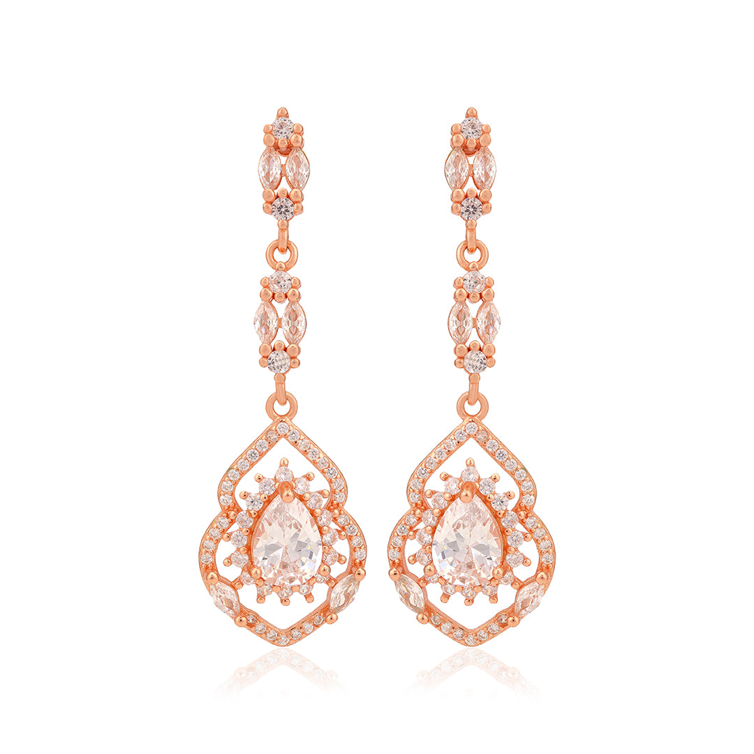 925 Dazzling Long Dangles Sterling Silver Earring