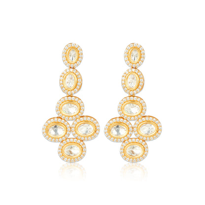 925 Sterling Silver Elite Oval Symphony Earrings for Women