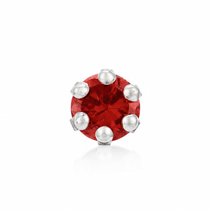 Velvet Ruby Glow 925 Sterling Silver Premium Nosepin