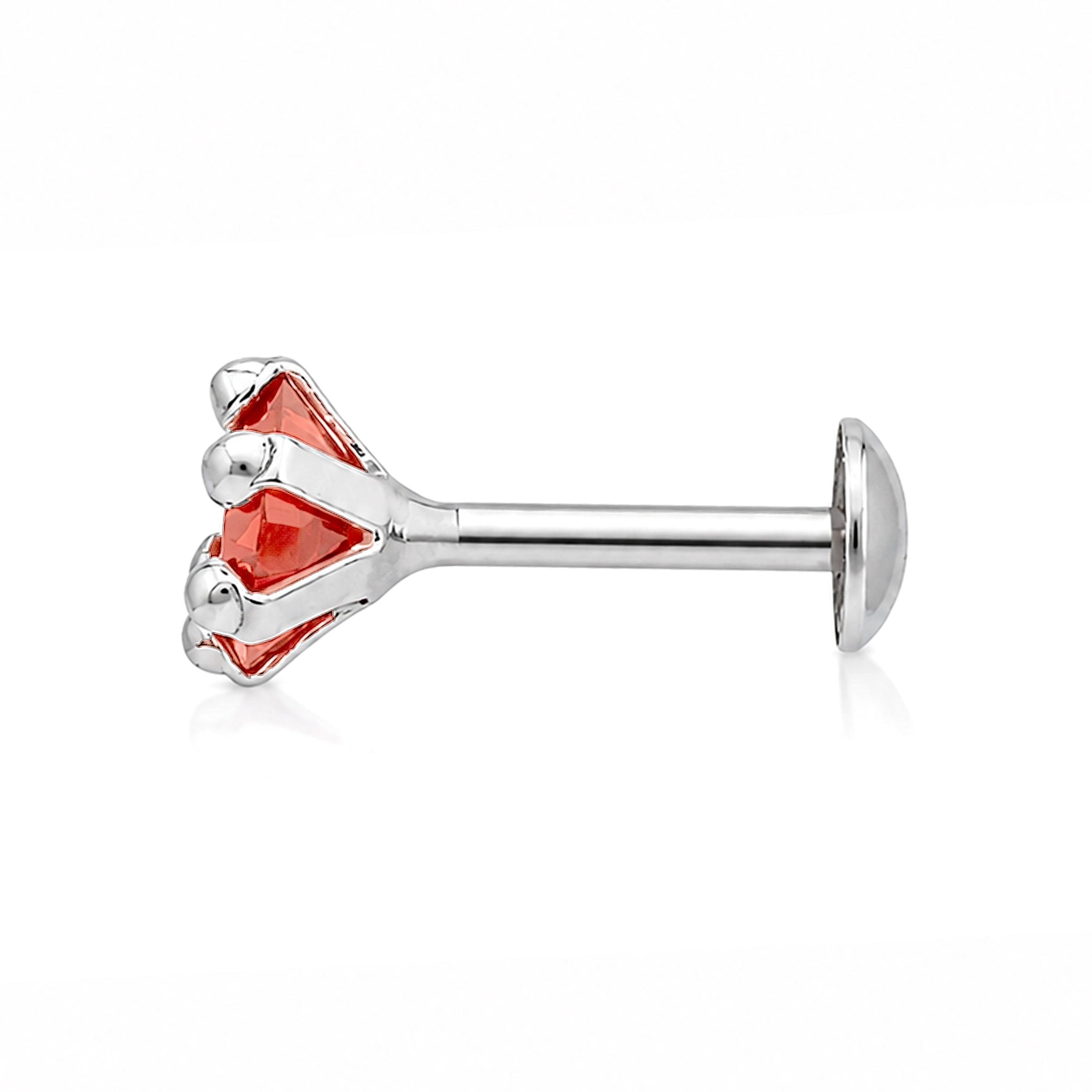 Velvet Ruby Glow 925 Sterling Silver Premium Nosepin