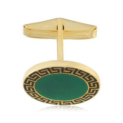 Verde Gold Plated Labyrinth Edge Coat Pin 
