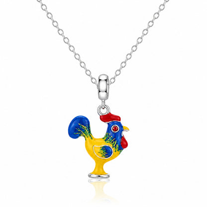 Vibrant RoosterCharm 925 Sterling Silver Signature Pendant