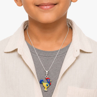 Vibrant RoosterCharm 925 Sterling Silver Signature Pendant