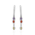 Vibrant Trio 925 Rhodium Plated Colour Circle Studs