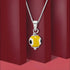 Vibrant Yellow Nazar Protection Sterling Silver Pendant