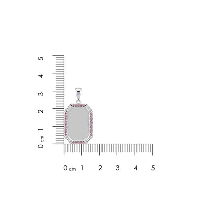 Vintage Octagon Halo 925 Sterling Silver Engraving Pendant for women