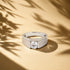 Vintage White Stone Silver Ring for Women