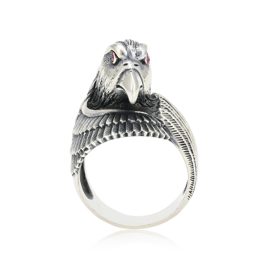 Vintage Eagle Head Oxidised Ring 
