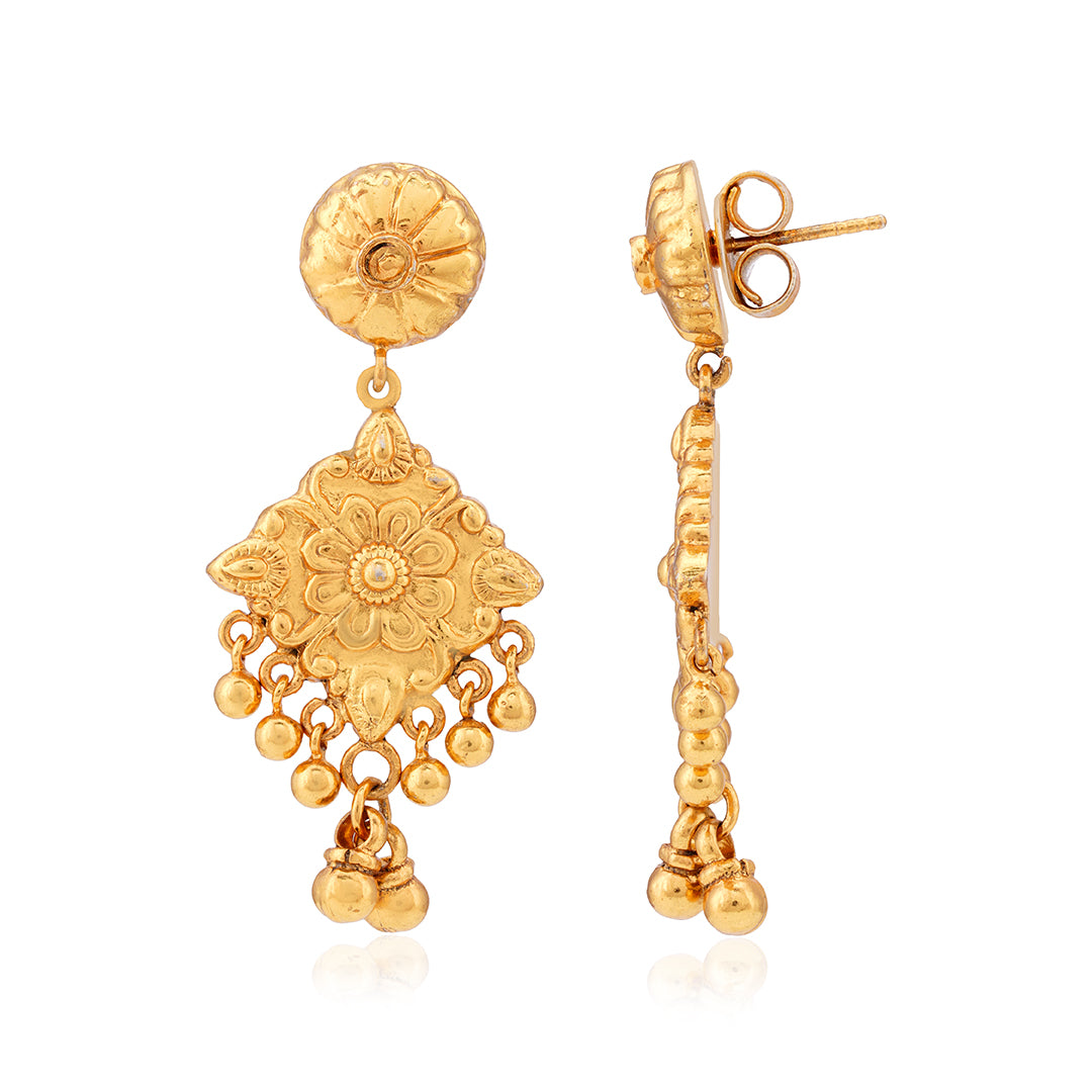 Vintage Elegance Gold Plated Earring