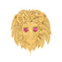 Vintage Golden Lion Crest Coat Pin 

