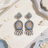 Vintage Peacock 925 Sterling Silver Festive Drop Earring
