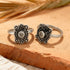 Vintage Petal Band 925 Sterling Silver Oxidised Toe Ring for Women
