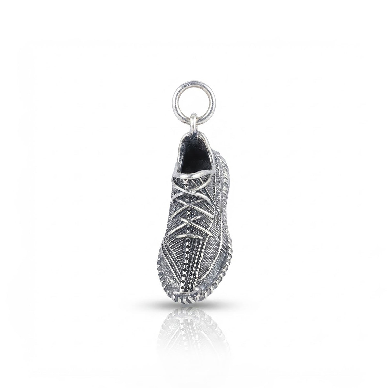 Vintage Running Shoe 925Sterling Silver Statement Pendant