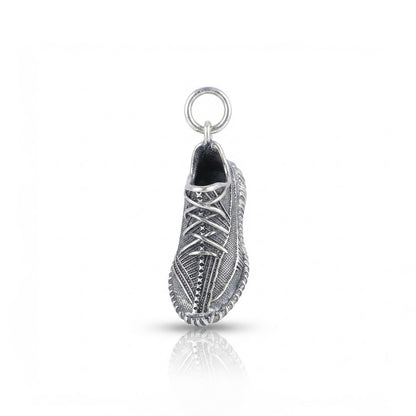 Vintage Running Shoe 925Sterling Silver Statement Pendant