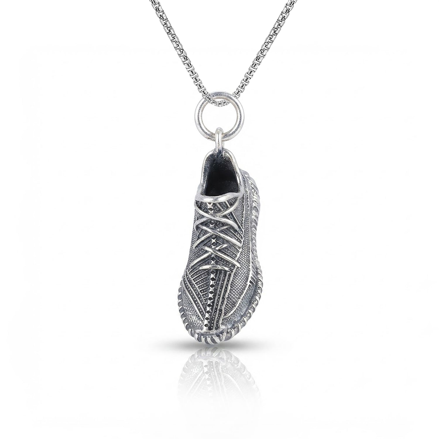 Vintage Running Shoe 925 Sterling Silver StatementPendant