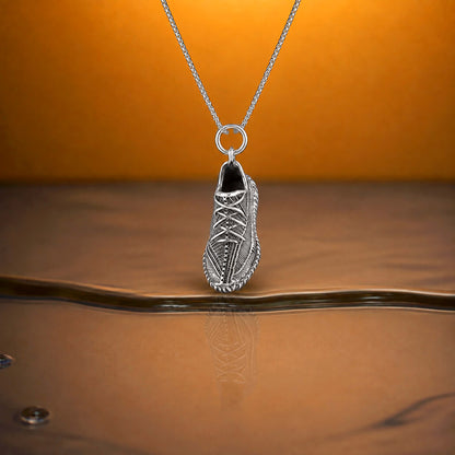 Vintage Running Shoe 925 Sterling Silver Statement Pendant