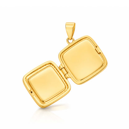Vintage Square Cushion Locket Pendant