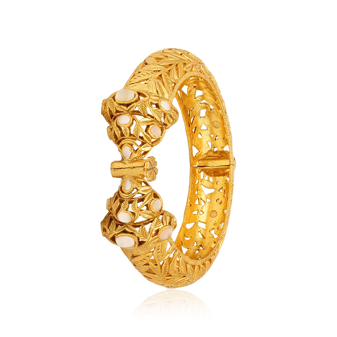 Vintage Style Sterling Silver Gold Plated Kada